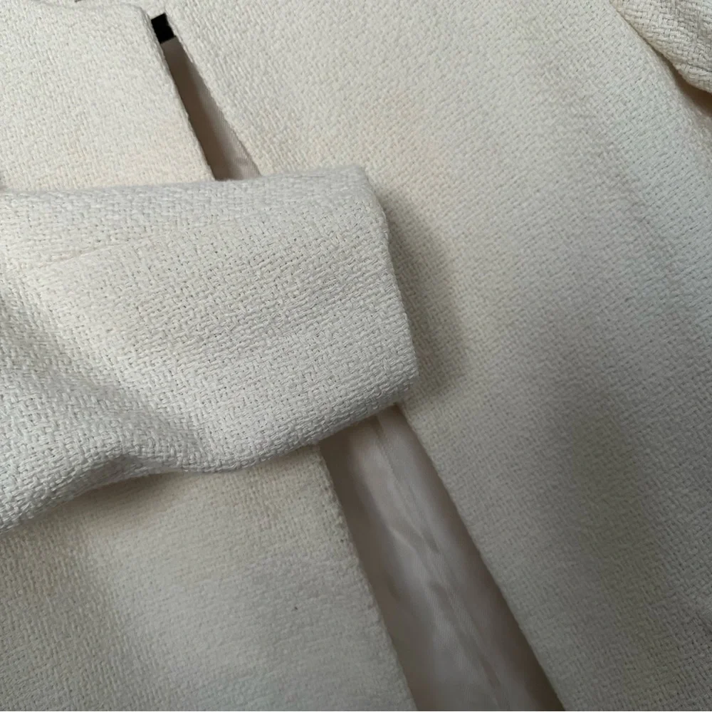 Zara Cream Jacket Size Medium - Picture 3 of 7